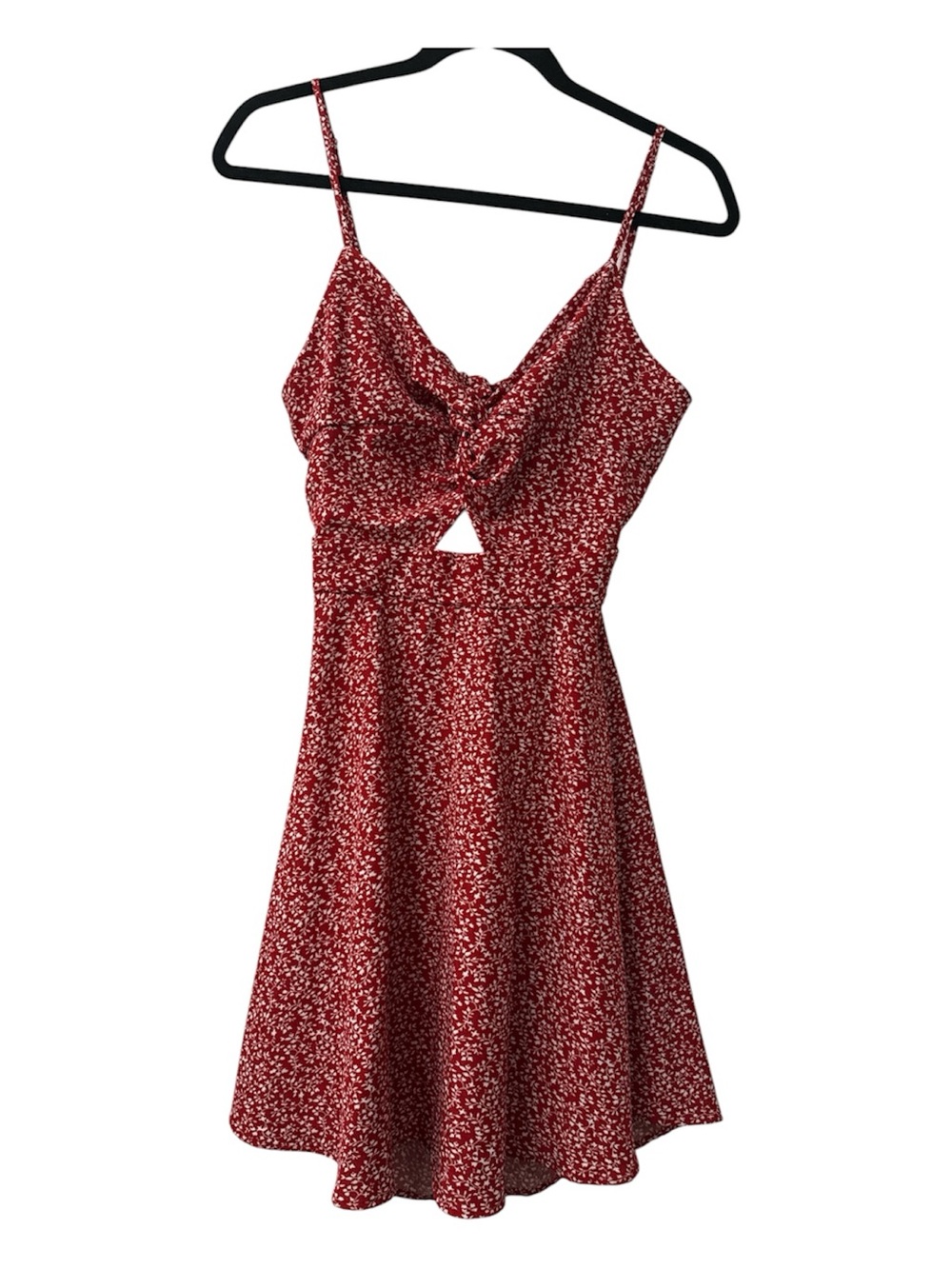 SHEIN Red and White Floral Sundress